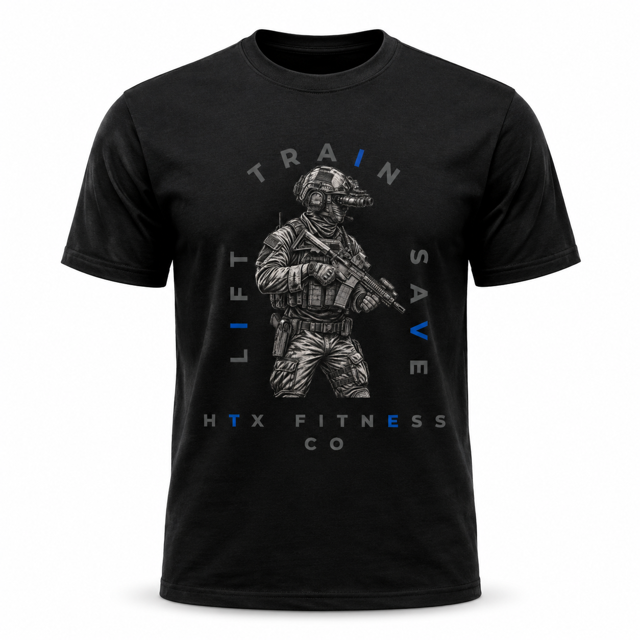 Lift Train Save Tee front view